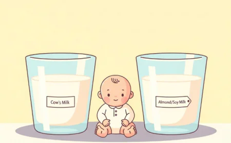 Comparison between cow’s milk and plant-based milk for children