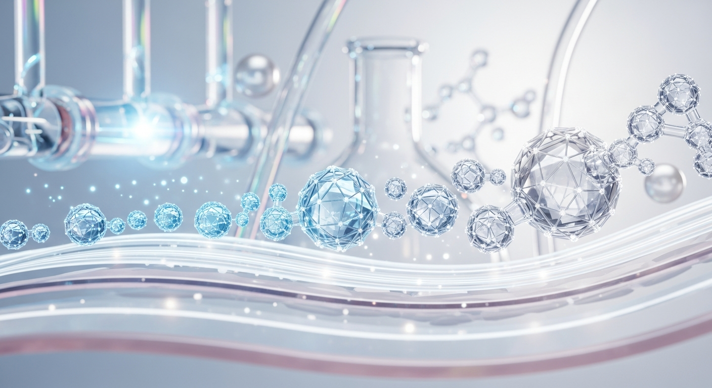 Phân tử Hyaluronic Acid và da đang hấp thụ