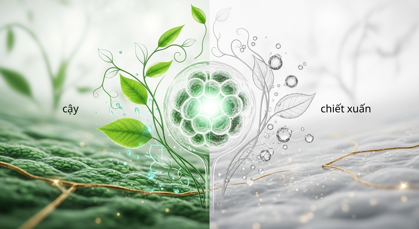Tế bào Gốc Thực vật trong Skincare:  Sự thật đằng sau lời hứa "Trẻ hóa Tức thì" (Phân biệt Công nghệ Cấy và Chiết xuất)